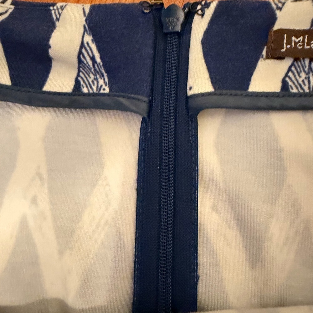 Resort Core Coastal Chic Casual Mini J.McLaughlin Skirt Sz 8 Bamboo Stretch Knit - Picture 3 of 6